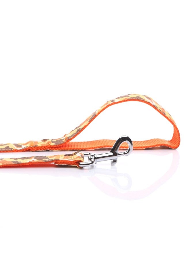Taida Heavy Duty Dog Leash, 4 FT/ 6 FT/ 10 FT Long, 1 Inch Wide, Nylon Camouflage Dog Leash for Small and Medium Dogs (Orange, 10 FT) - Image 4